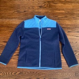 Vineyard Vines Blue Full Zip Fleece